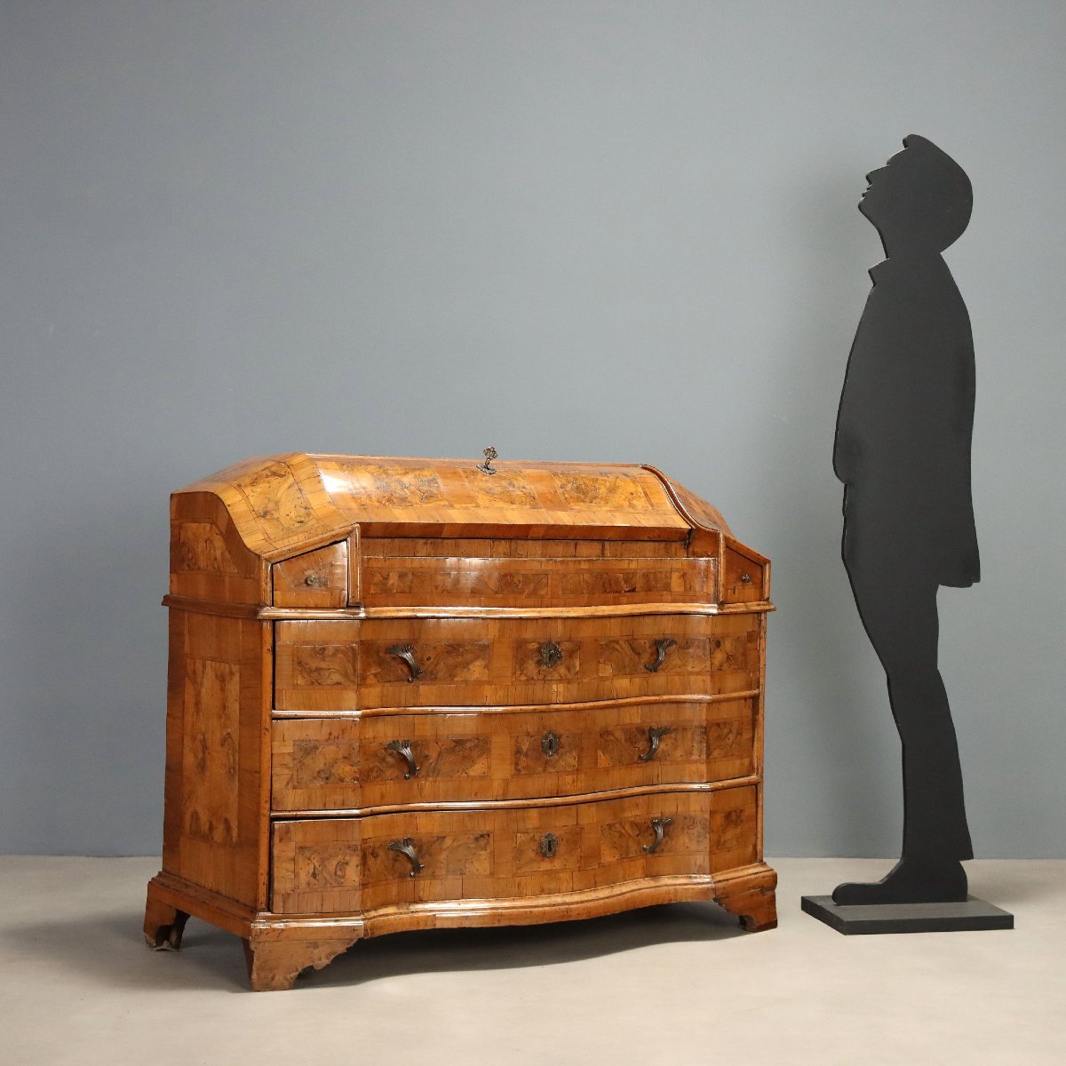 Commode Baroque en Noyer et Ronce de Noyer, Vérona, fin du XVIIe siècle-photo-2