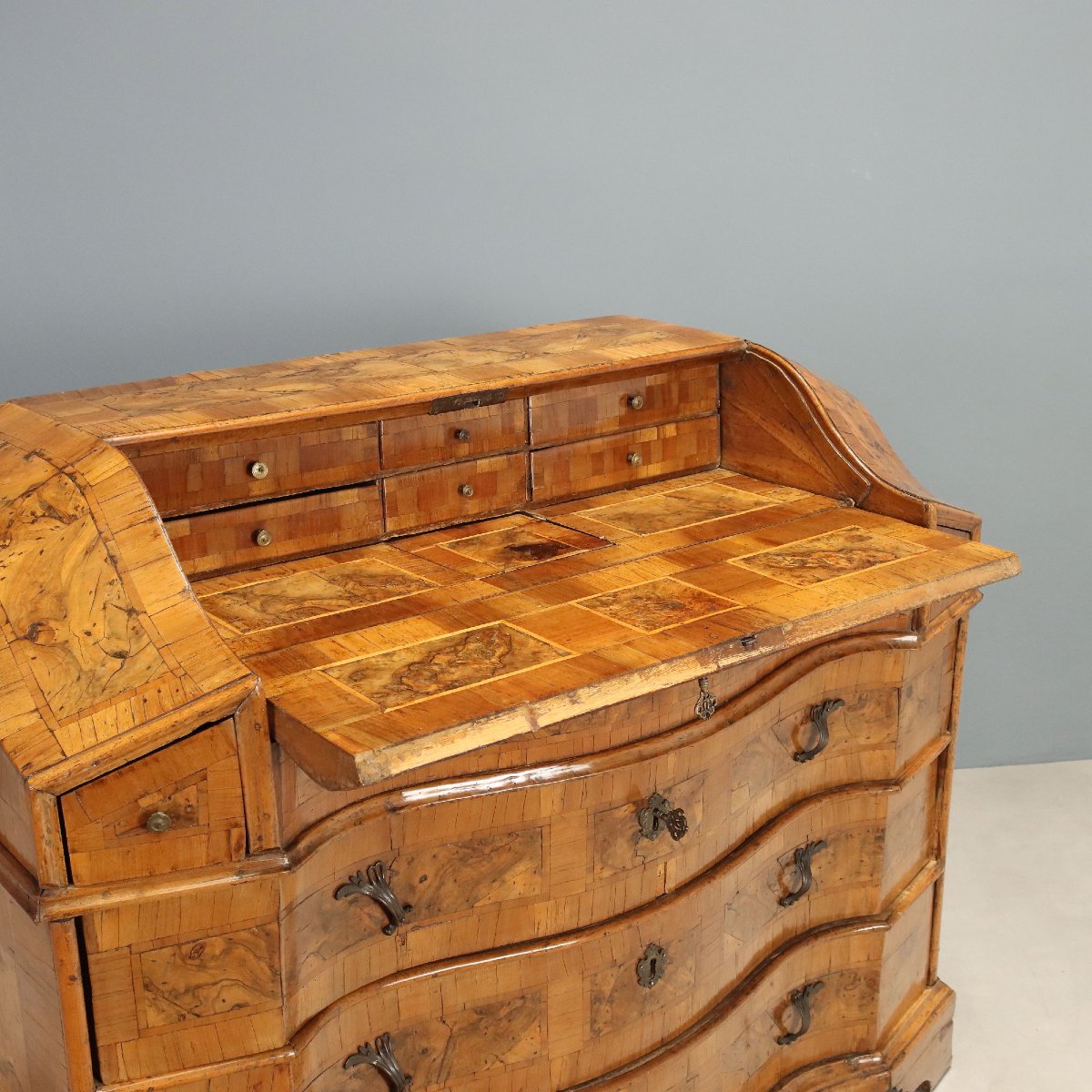 Commode Baroque en Noyer et Ronce de Noyer, Vérona, fin du XVIIe siècle-photo-1