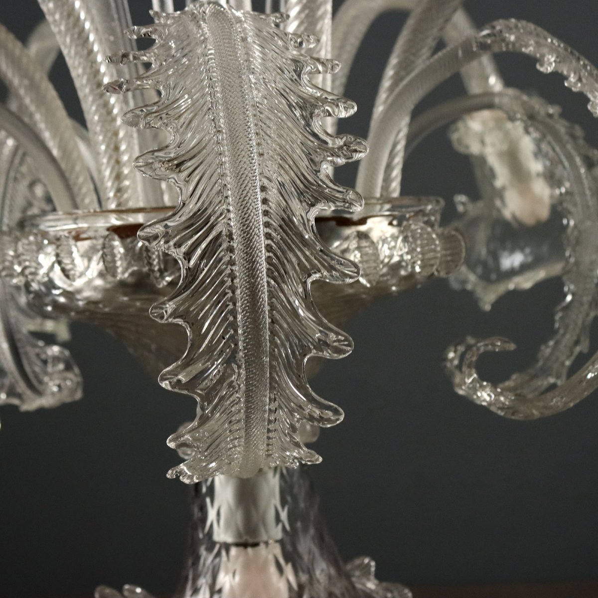 Murano Blown Glass Chandelier, Late 19th Century-photo-3