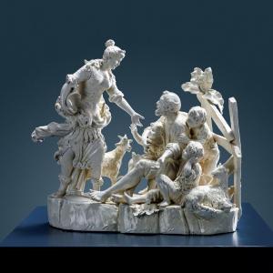 Sculpture Ancienne Céramique Blanche Du XIXe Siècle Naples, Capodimonte