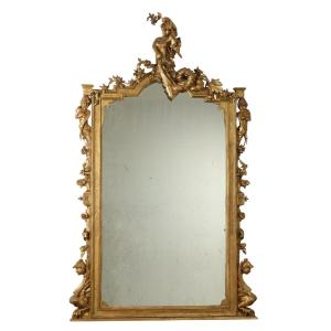 Grand miroir sculpté et doré 