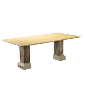 Table en marbre à balustres en Commesso , Italie