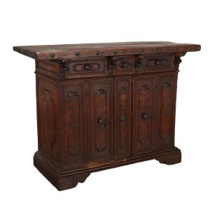 Buffet Baroque Ancien en Noyer Italie du XVIIIe Siècle