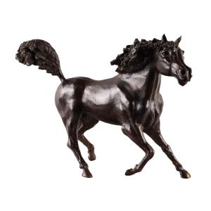 Modern Sculpture Horse Signed Cesare Rabitti Bronze Italy 1993