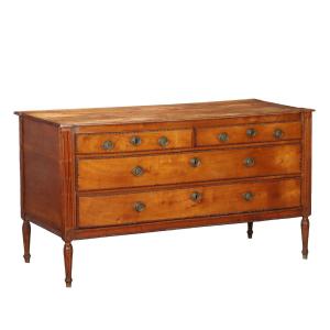 Commode Néoclassique Ancienne Merisier XVIIIe Siècle italienne