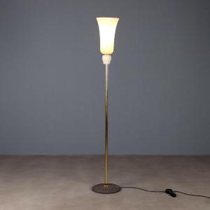 Lampe Venini Anni30 Métal Verre Design Italie des Années 1990