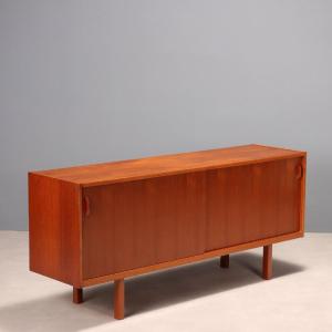 Buffet Ulferts Vintage Design Plaqué en Tek Suède des Années 1960