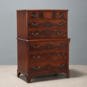 Antique Chest Of Drawers Mahogany 6 Drawers XIX Century