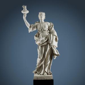 Antique Sculpture The Allegory Of Wisdom School Of G. Bertesi