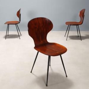 Chaises de Salle à Manger Vintage Contreplaqué Design Années 60