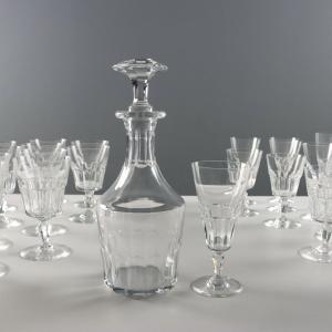 Vintage Glasses Set Baccarat Crystal France XX Century