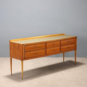 Commode Vintage Plaquée en Teck 6 Tiroirs Design Années 1960