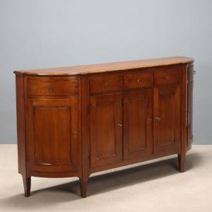 Early 20th-century Italian Cherry Wood Sideboard With Cutouts
