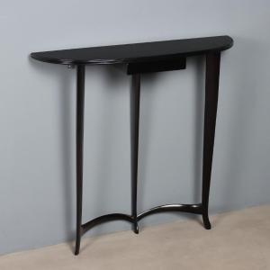 Console Vintage Hêtre Teinté Design Italie Années 1950