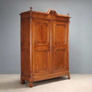 Umbertino Wardrobe In Italian Walnut, Late 19th Century