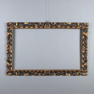 Baroque Wooden Frame, Carved, Lacquered, And Gilded, Italy, Early 18th Century