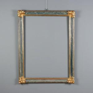 Painted And Gilded Baroque Frame, Italy, Early 18th Century