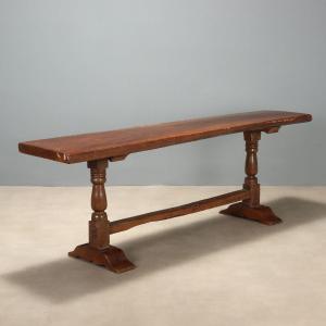 Table en Noyer avec Bois Anciens - Italie XXe Siècle