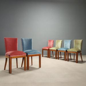 Chaises Vintage Hêtre Noyer Design Italie des Années 1950 Originales