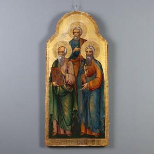 Russian Icon Depicting Three Saints