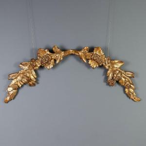 Antique Baroque Frieze Carved Gilded Wood Italy XVIII Century Original