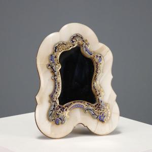 Miroir de Table Ancienne Champleré et Ormolu France XIXe Siècle