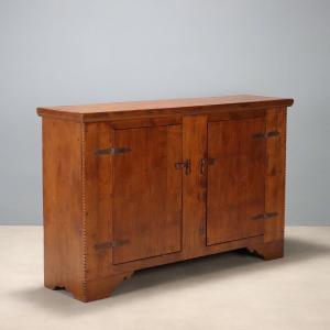 Chest Of Drawers Made Of Chestnut Wood From Trentino-south Tyrol, Italy, 20th Century