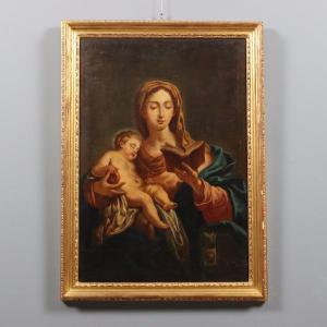 Antique Painting Copy From Francesco Trevisani Virgin Mary '700 Framed