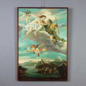 Contemporary Painting Signed A. Cappuccio Homage To Davide Campari 1987
