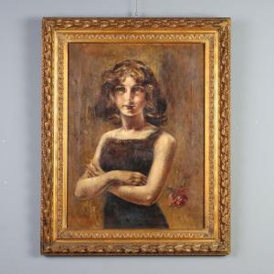 Antique Painting Signed Luigi Conconi Oil On Canvas Italy XIX Century
