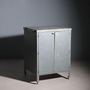 Meuble Industriel Vintage Design Bois Métal Italie Années 1960 Original