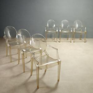 Chaises Kartell Louis Ghost Vintage Design Philippe Starck Années 2000