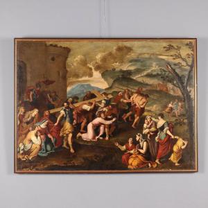 Antique Painting Copy From Pierre Mignard Jesus On The Road To Calvary