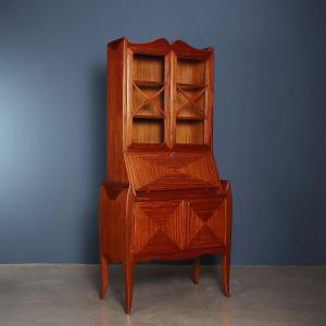 Trumeau Vintage Acajou Volets Design Man. Italienne Années 1950 Original