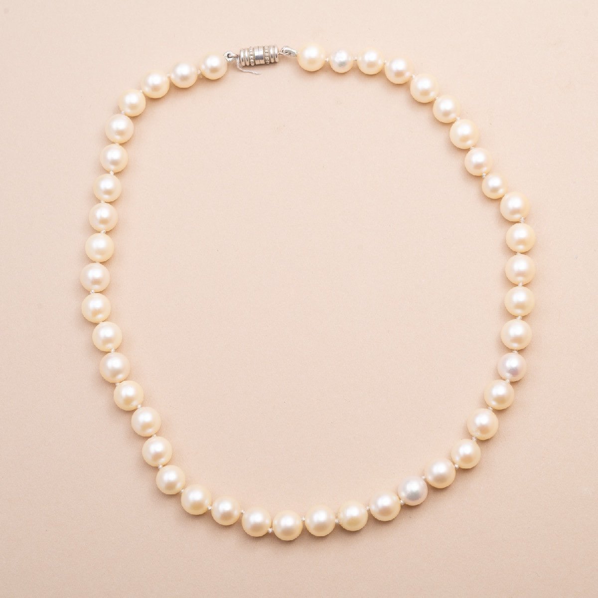 Vintage Cultured Pearl Choker Necklace-photo-2