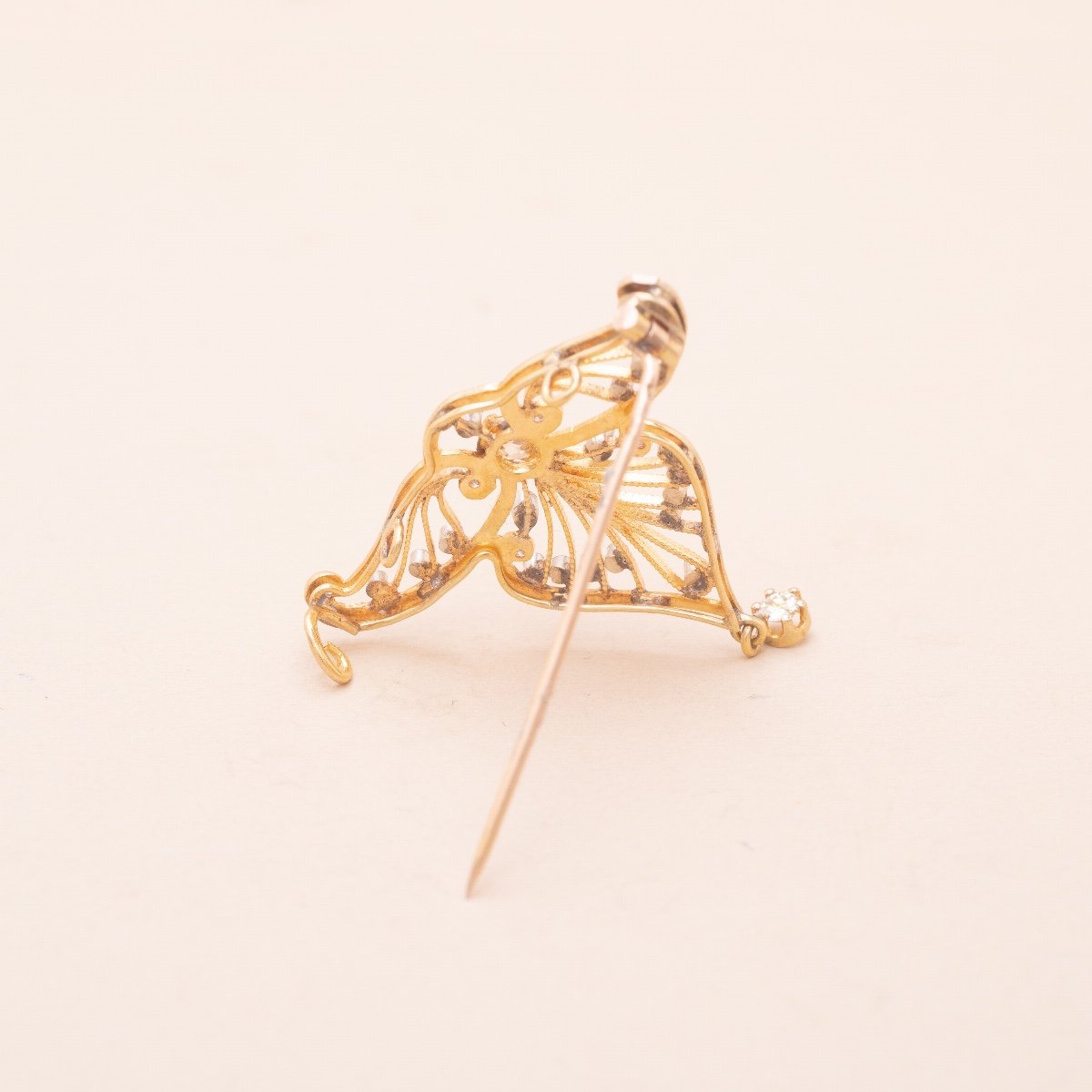 Broche Ancienne Wings Or Belle Epoque-photo-2