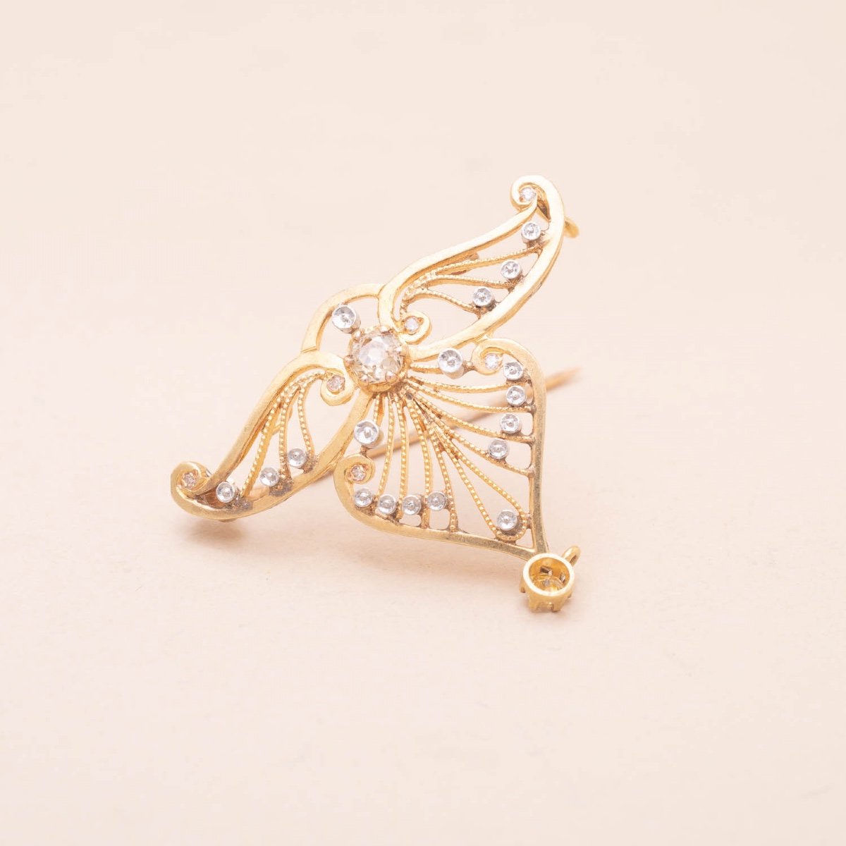 Broche Ancienne Wings Or Belle Epoque-photo-3