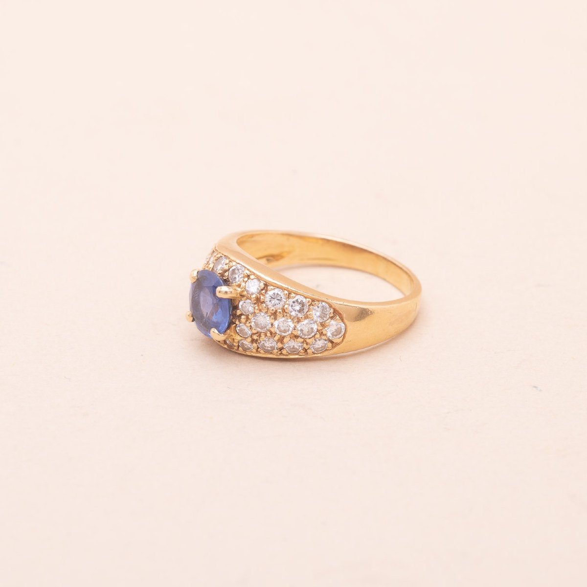 Unheated Burmese Sapphire Celestial Ring 0.60 Carat -photo-2