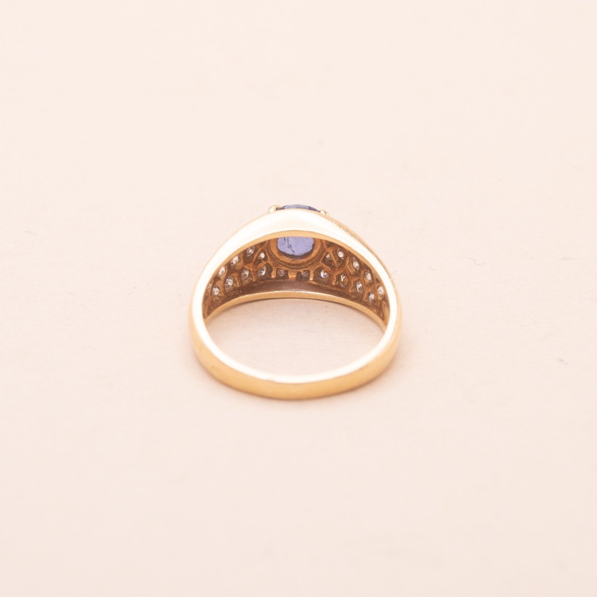 Unheated Burmese Sapphire Celestial Ring 0.60 Carat -photo-3