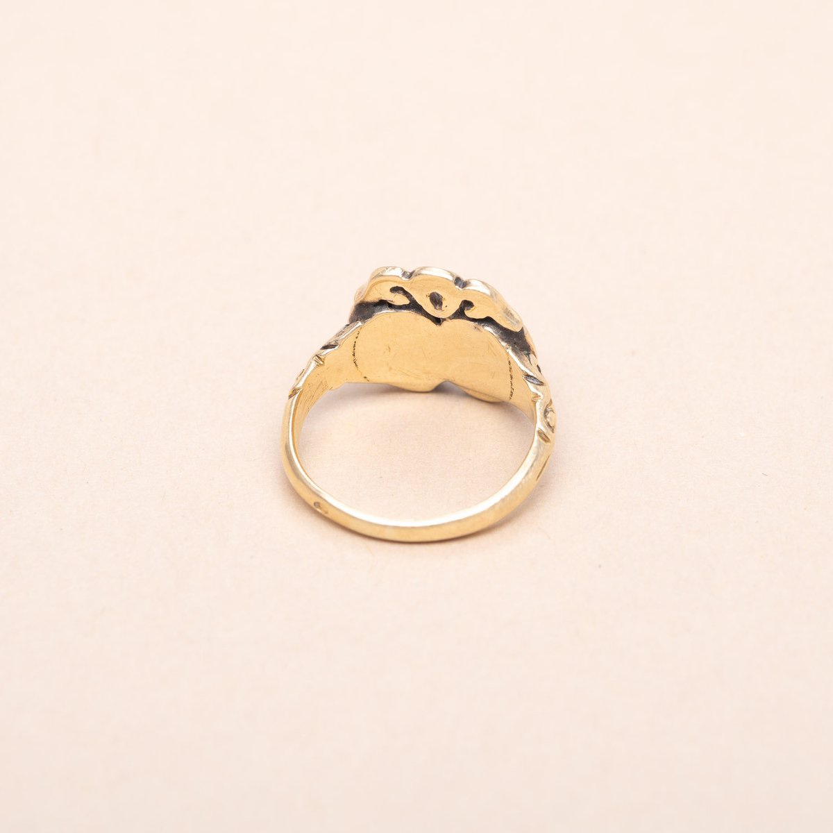 Bague Ancienne De Mariage Turquoise Soufflure De Perle 1780-1820-photo-1