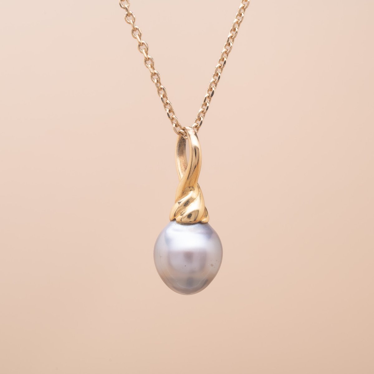 Pendentif Perle Grise Vintage-photo-2