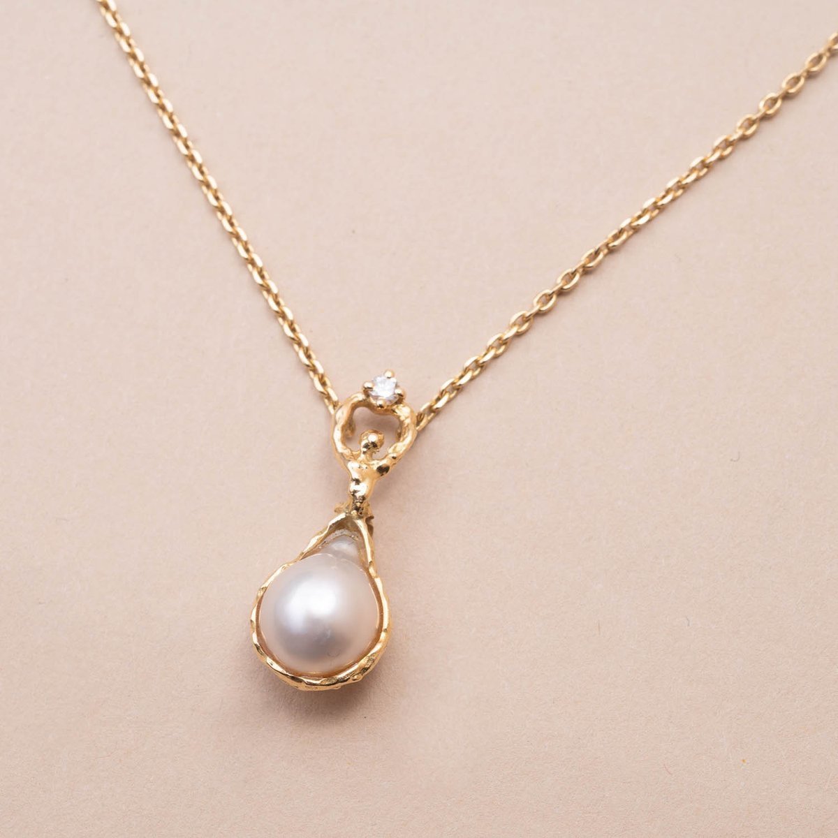 Collier Gaïa Or Diamant Arlette Mouchet 
