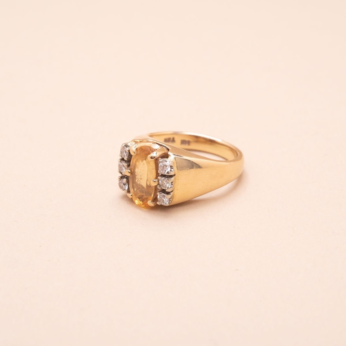Vintage Imperial Topaz Ring 5.5 Carats -photo-3