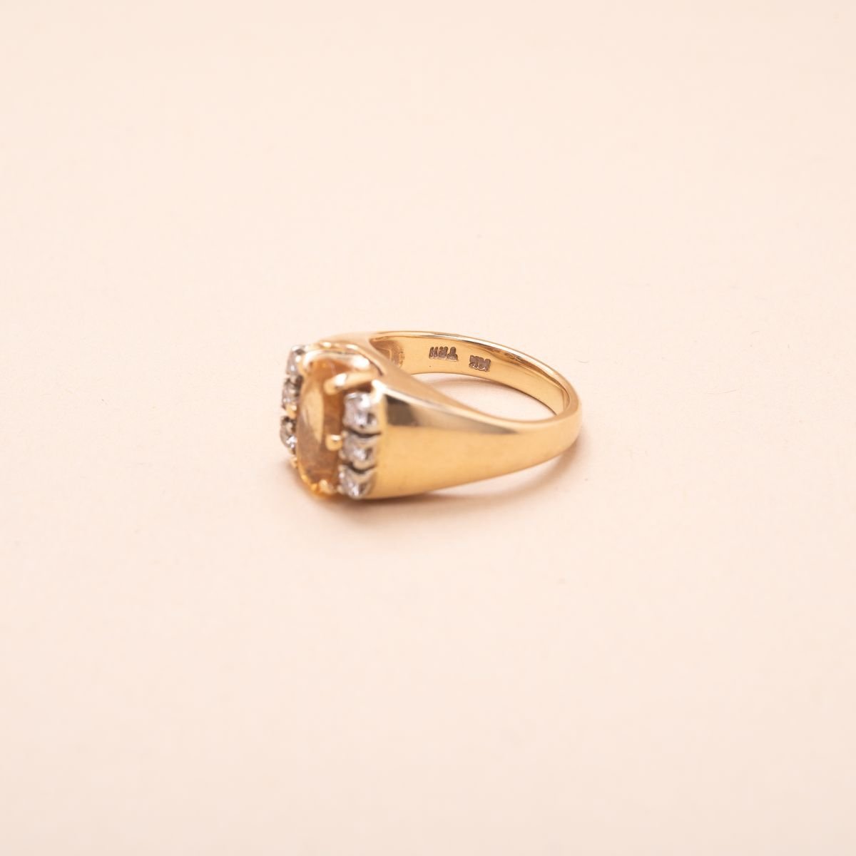 Vintage Imperial Topaz Ring 5.5 Carats -photo-1