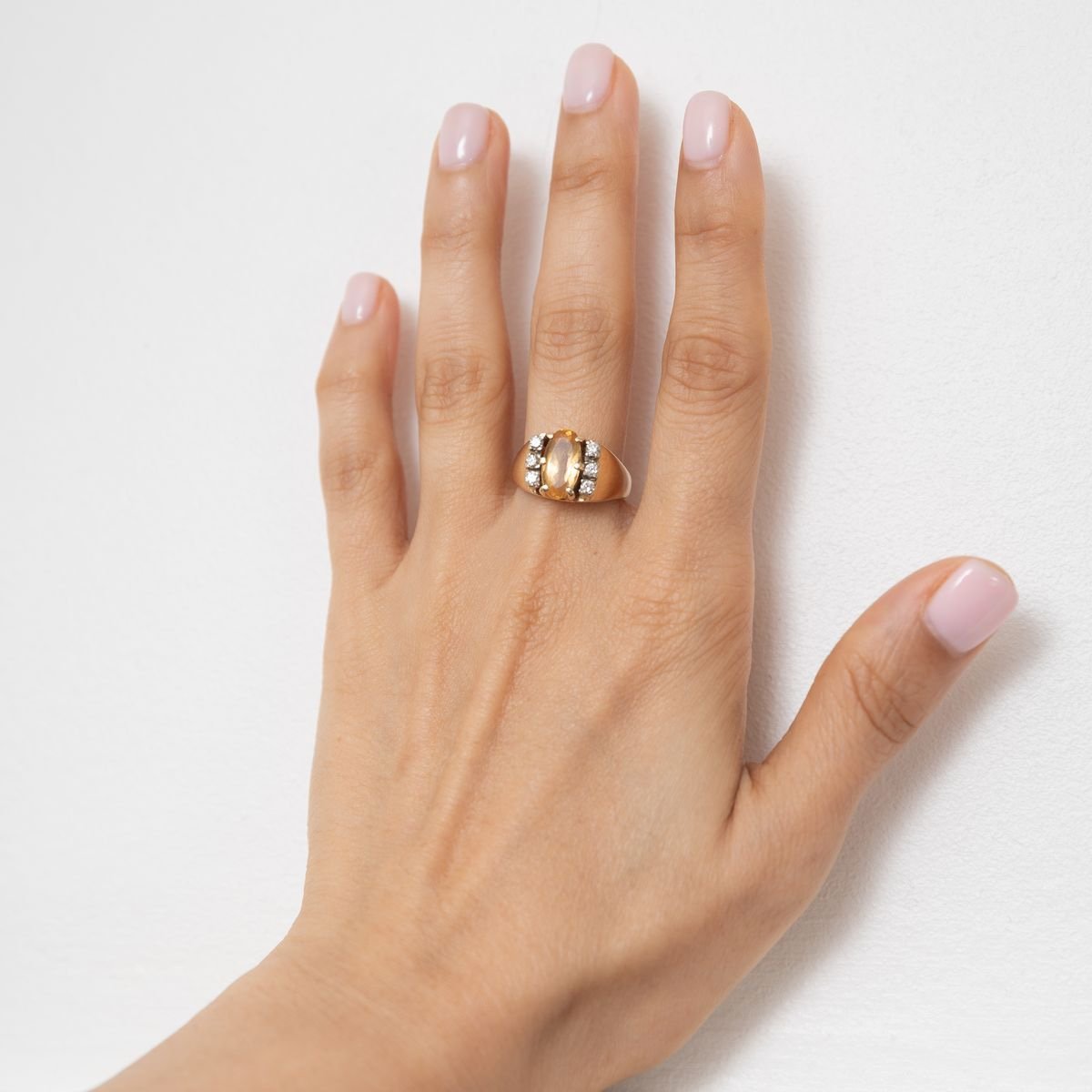 Vintage Imperial Topaz Ring 5.5 Carats -photo-3