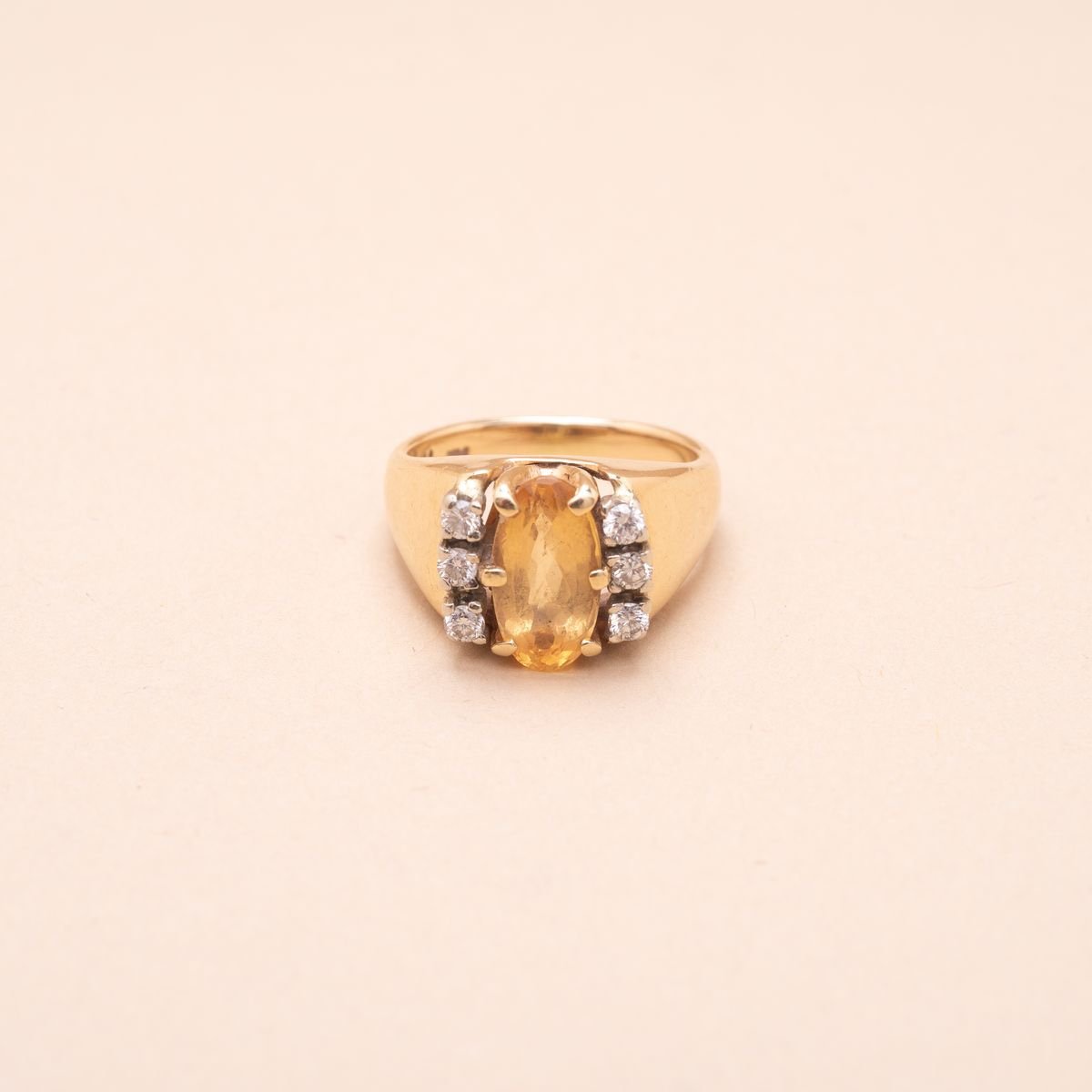 Vintage Imperial Topaz Ring 5.5 Carats 