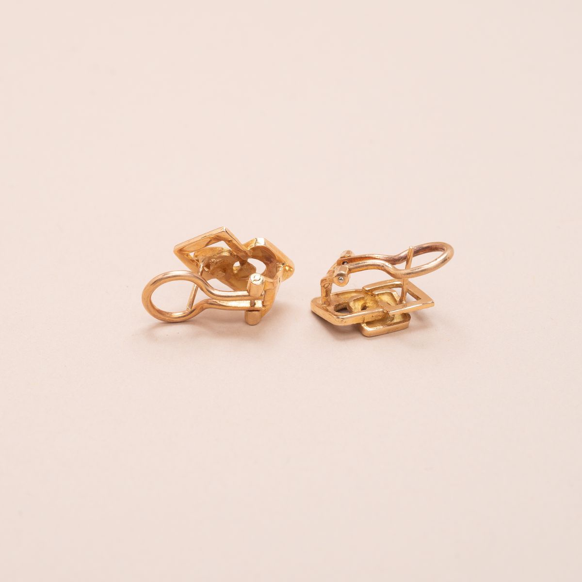 Boucles Vintage Modernistes Optical Or-photo-2