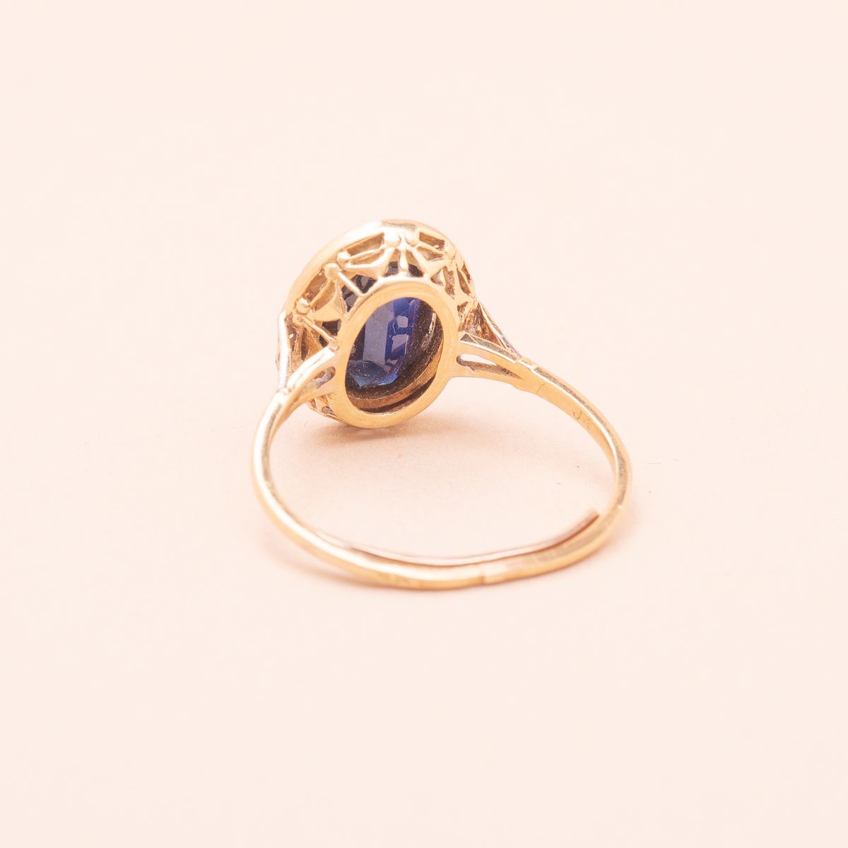 Antique Pompadour Sapphire Ring 0.55 Carat-photo-4