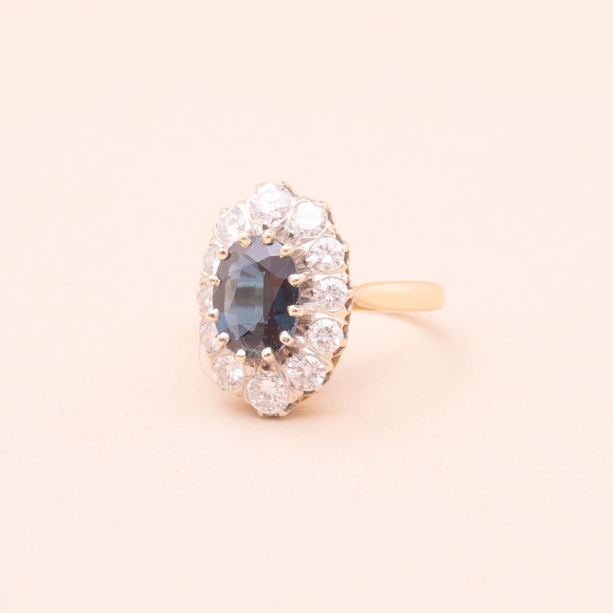 Bague Vintage Pompadour Saphir 1.60 carat-photo-2