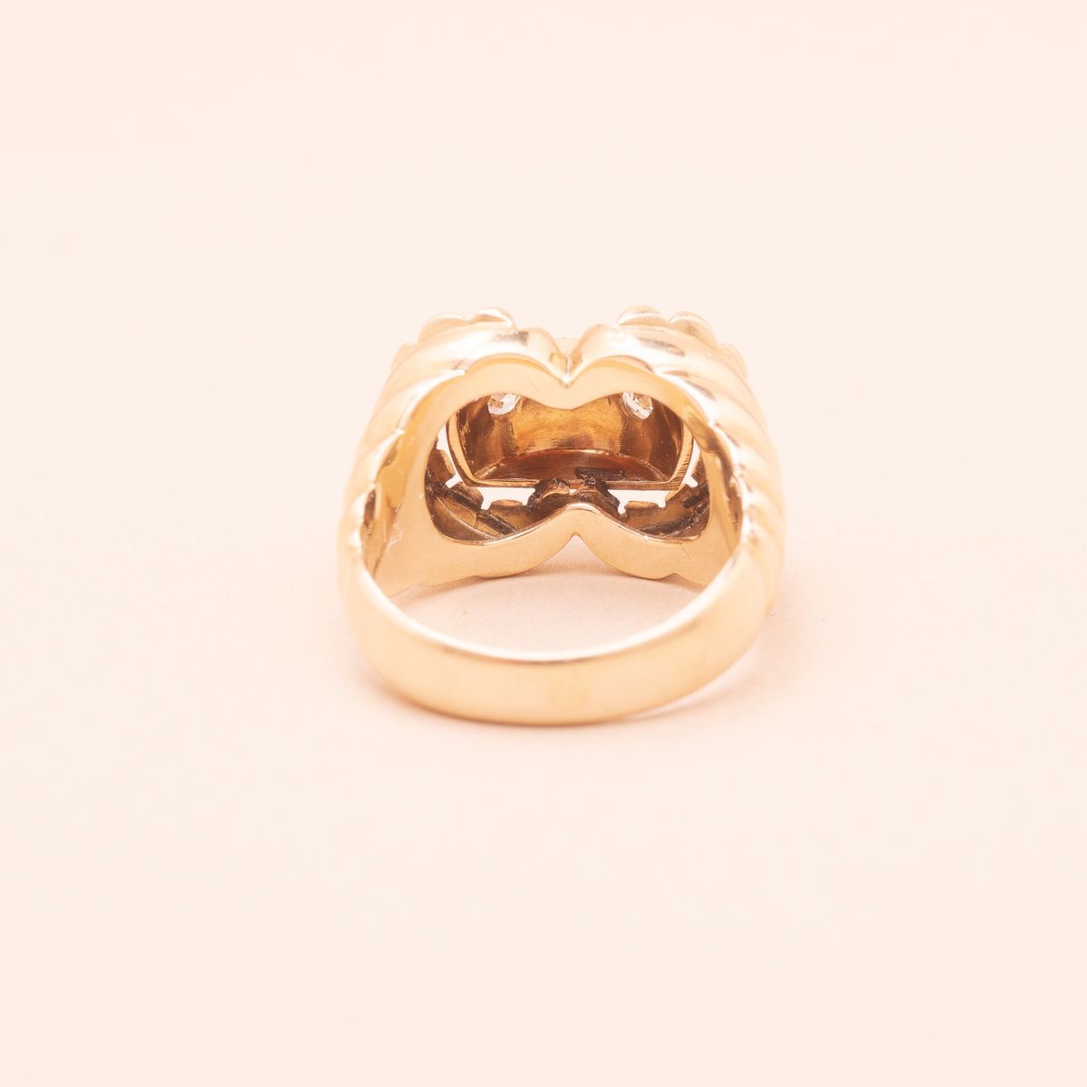 Bague Tank Volutes Diamants 1950-photo-3